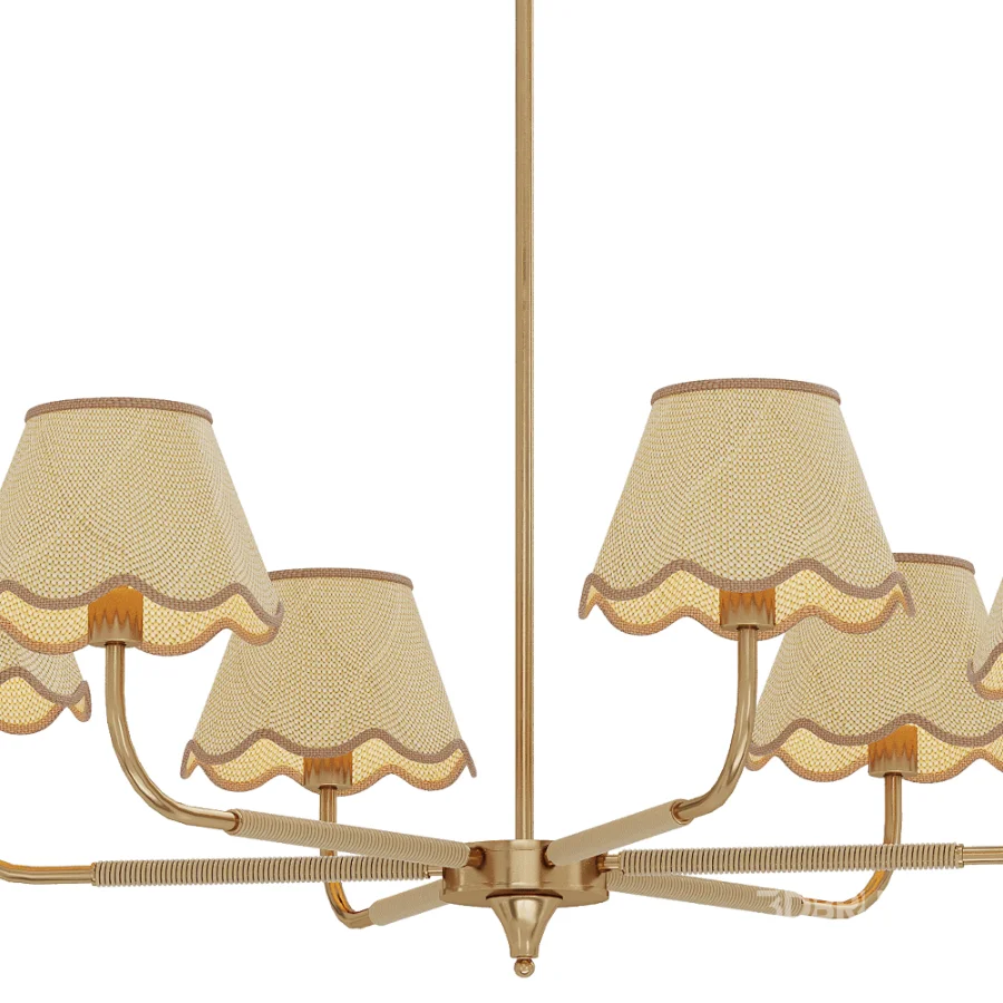 Boho Rattan Chandelier Image 4