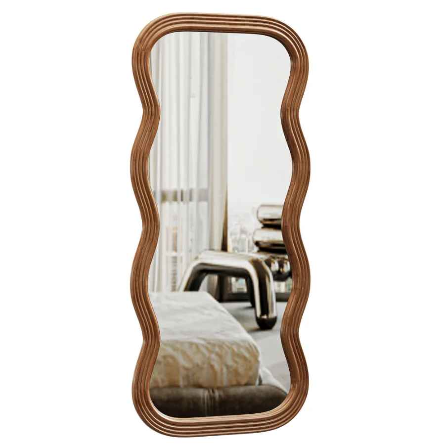 Frances Natural Floor Mirror Image 2