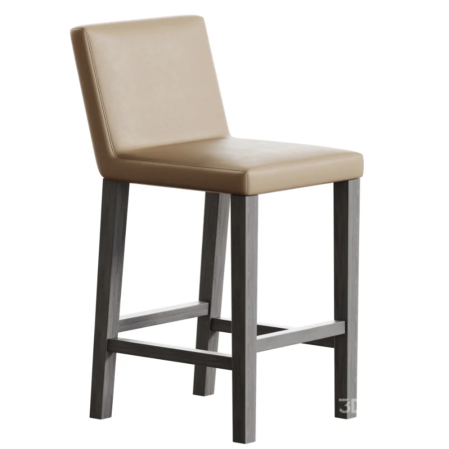 Morgan Armless Fabric Bar Counter Stool Image 3