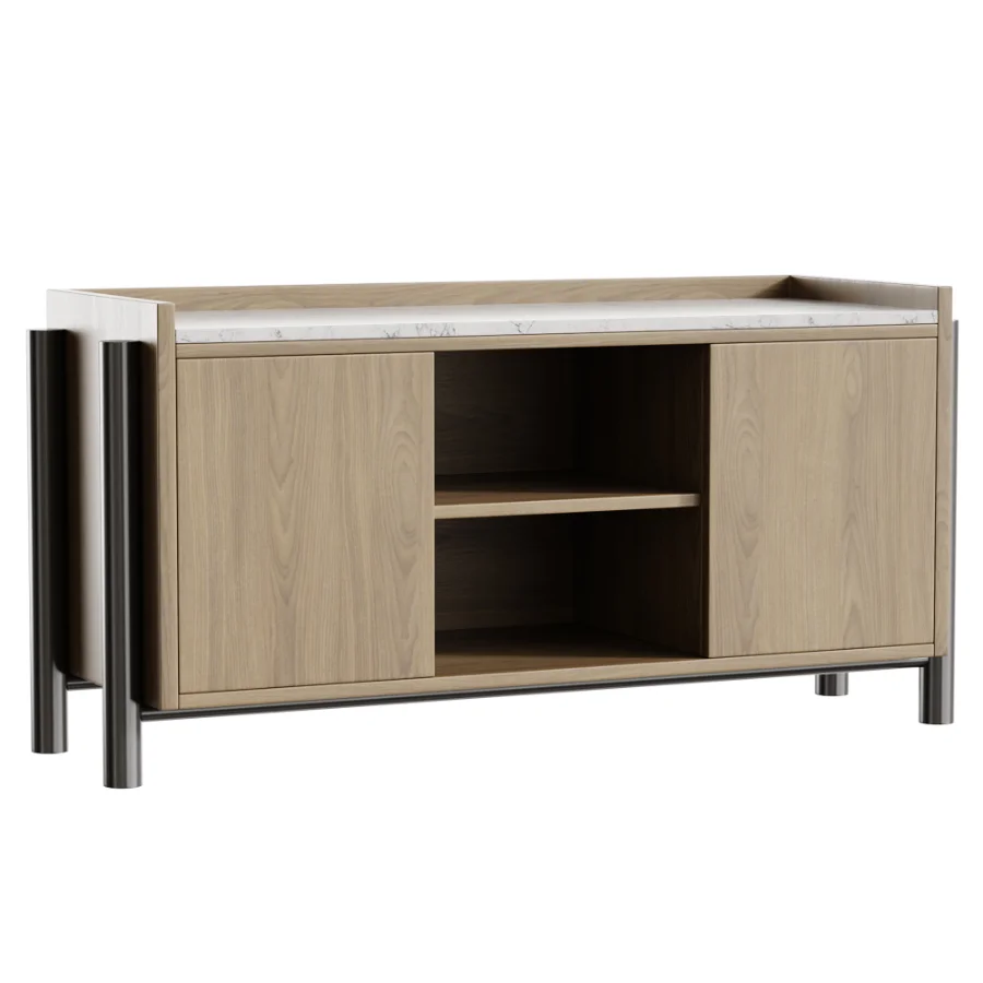 Steekla Credenza with Marble Image 3