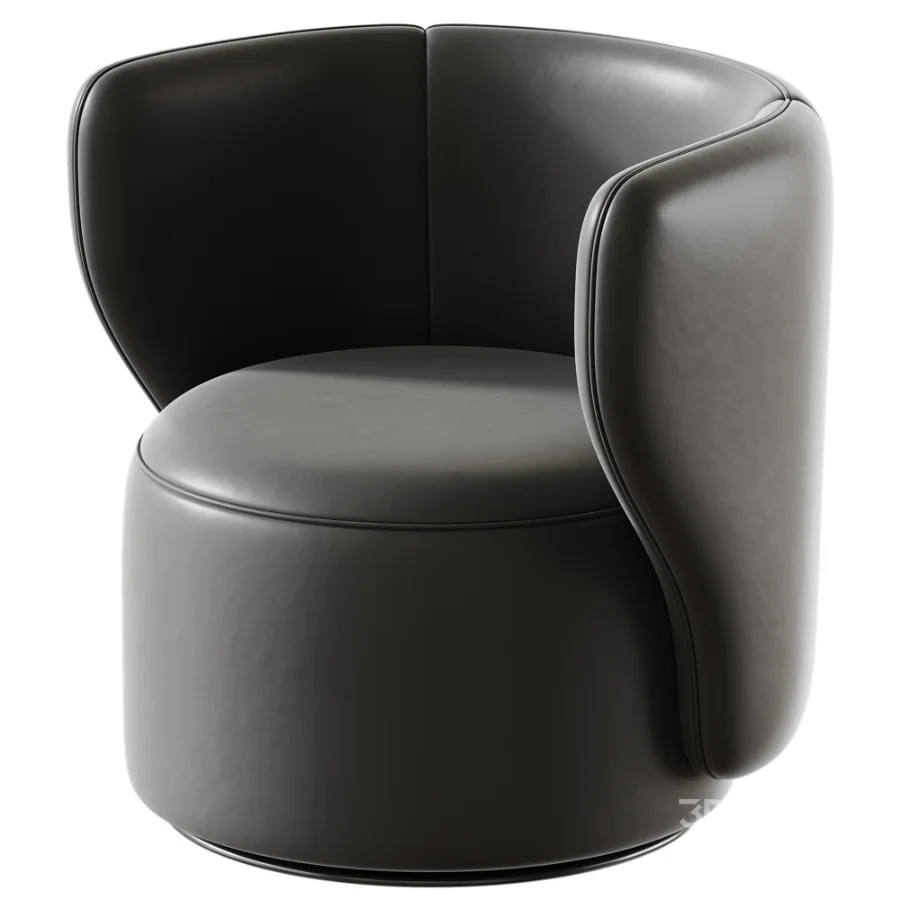 Modern Swivel Barrel Chair Image 4