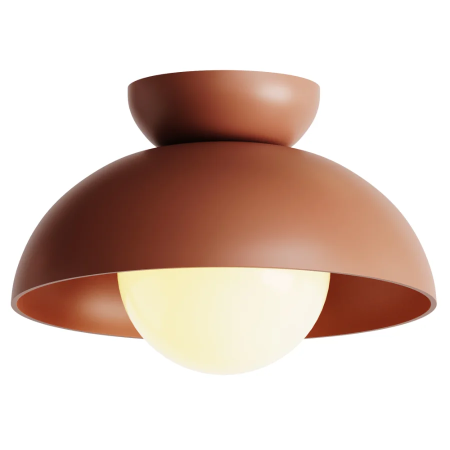 Modern Bowl Semi-Flush Mount Ceiling Light Image 3