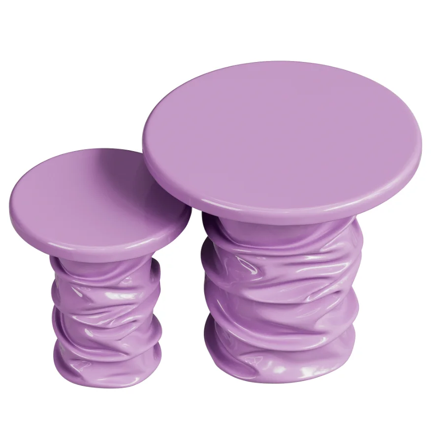 Gemini Set of 2 Purple Side Tables Image 4