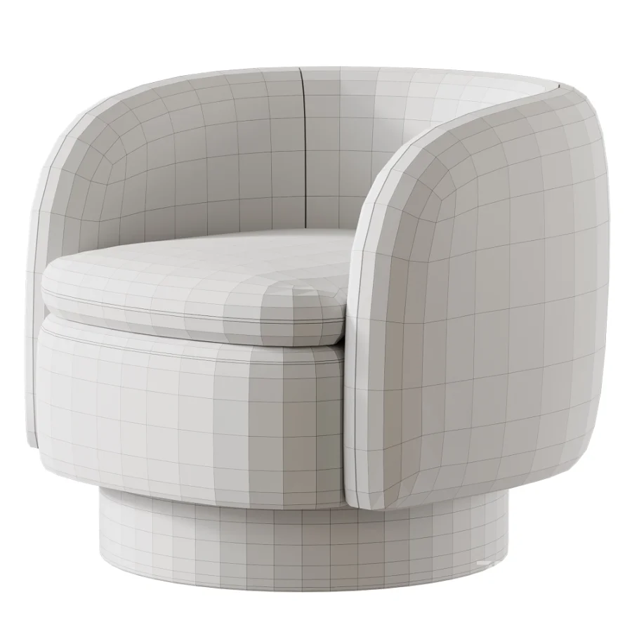 Muir Oxblood Velvet Swivel Chair Image 7