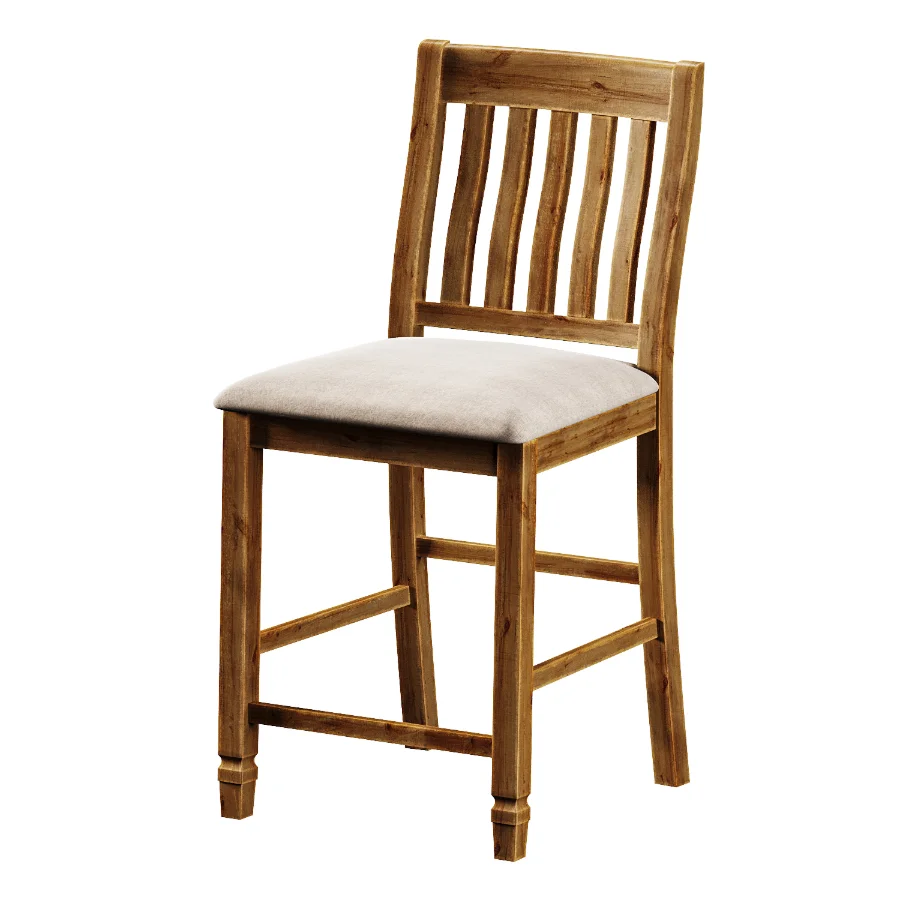 Gray Barn Slat Back Counter Stool Image 2