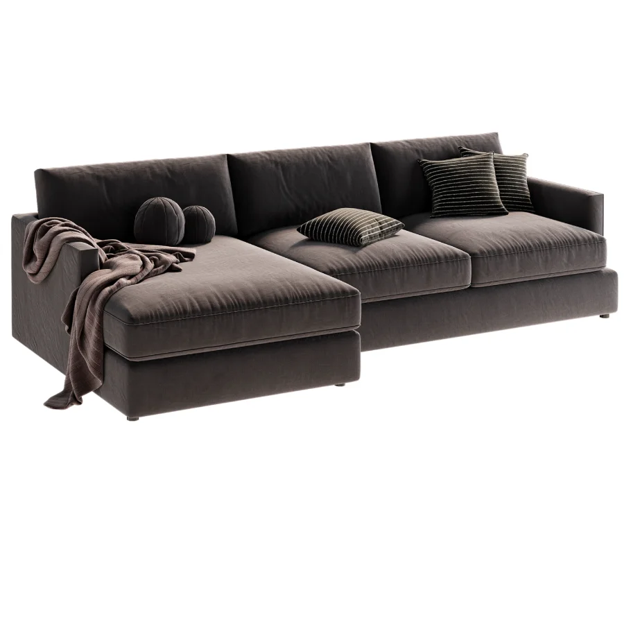 Lounge Deep 2 Piece Sectional Sofa with Chaise Lounge Image 1