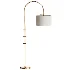 Arc Floor Lamp with Linen Shade - Thumbnail 3