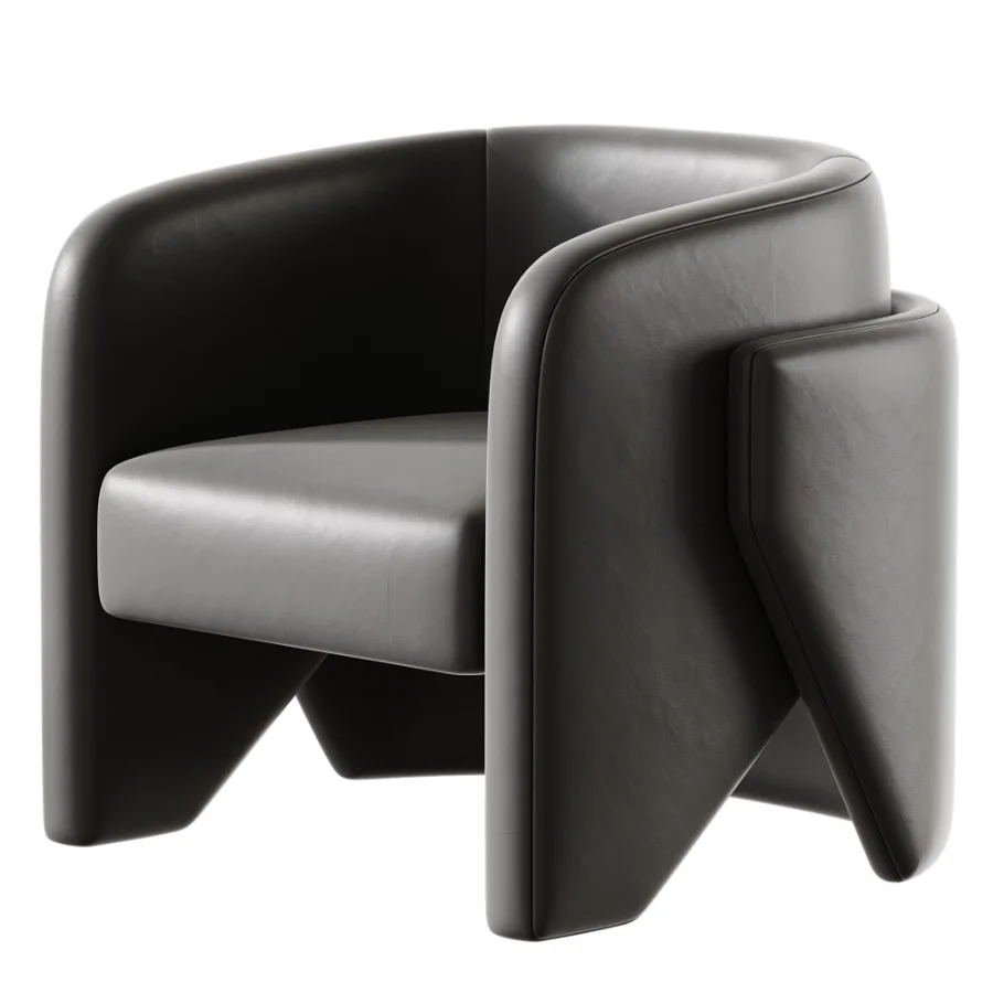 Contemporary Minimalist Armchair Image 5