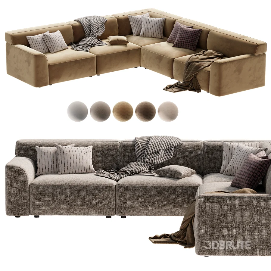 Morell 5 Piece Upholstered Reversible L Sectional Image 8
