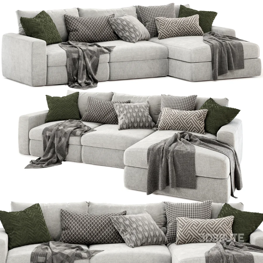 lounge sofa with chaise Image 1