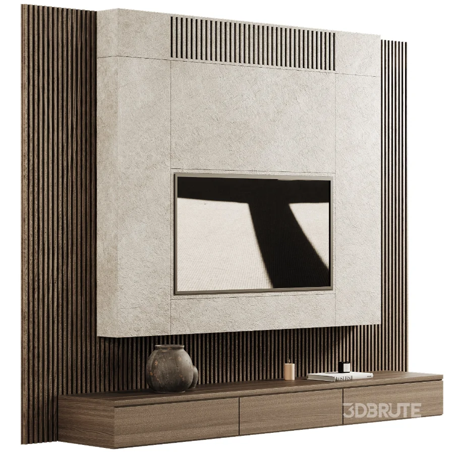 TV wall set 001 Image 1