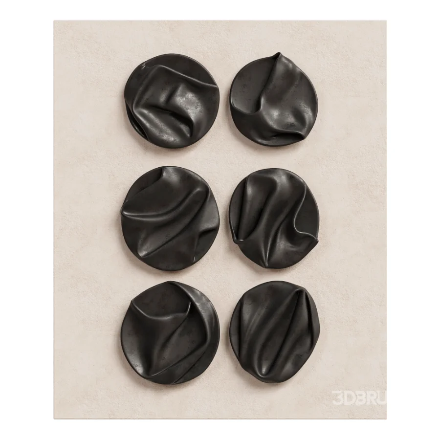 Wall Decor Abstract Folded Round Metal Panel 22 Image 3
