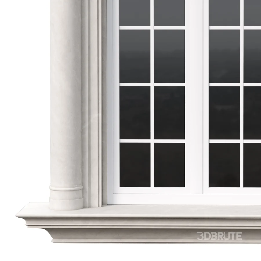 Architectural Classic Window 3D Model 14 Image 4