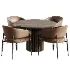 Linda chair And Mayeerty 46 Modern Wooden Round Dining Table - Thumbnail 5