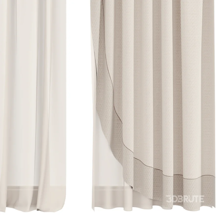 Silk and Cotton Curtain Set 130 Image 3