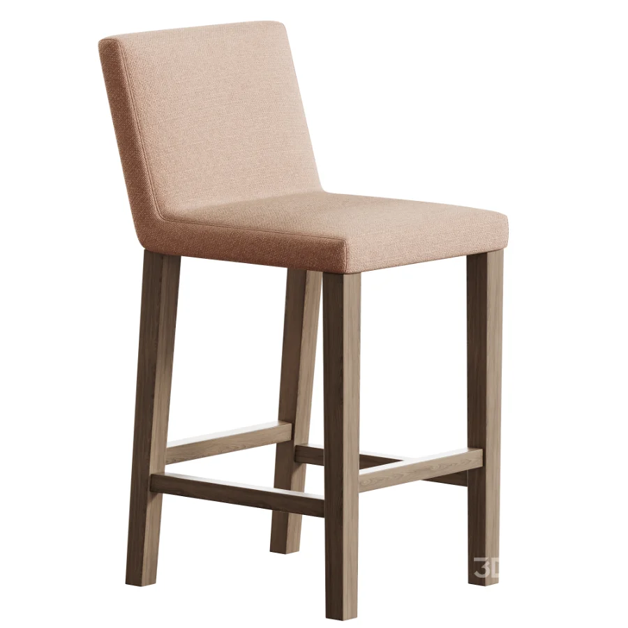 Morgan Armless Fabric Bar Counter Stool Image 4