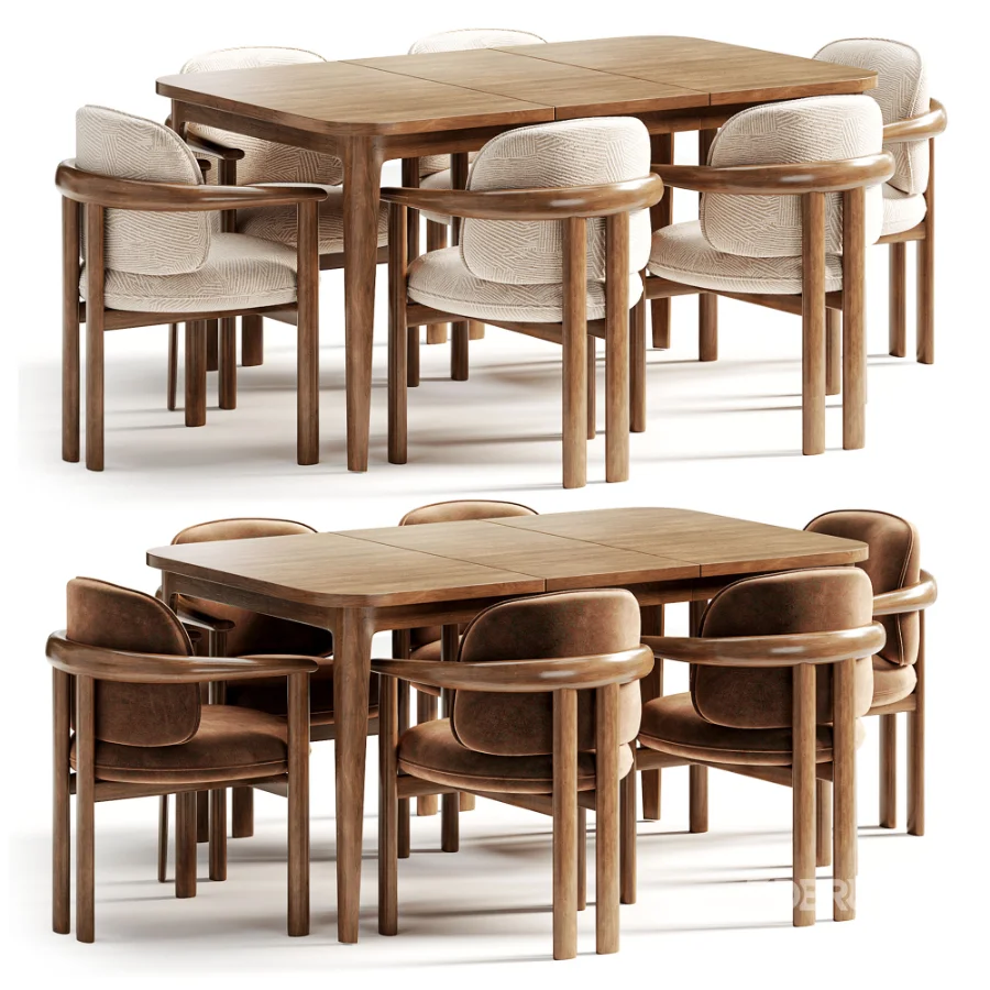 Dining set Teti Chair Extending Dining Table Image 3