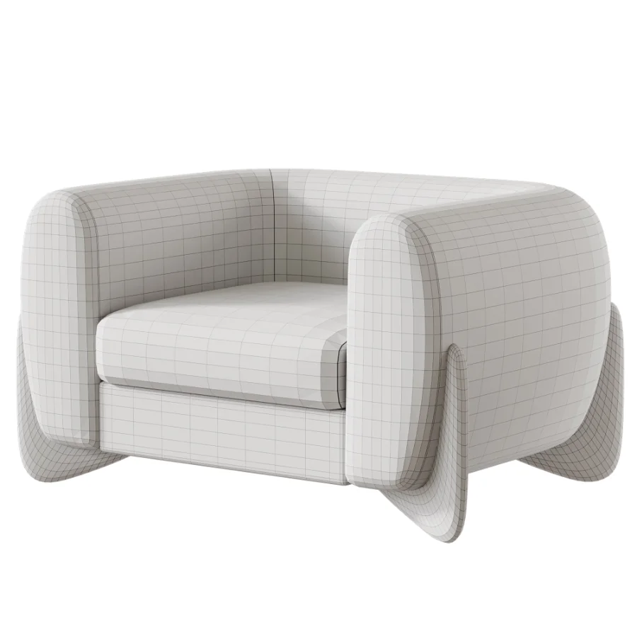 Tina Modern Boucle Upholstered Accent Armchair Image 5