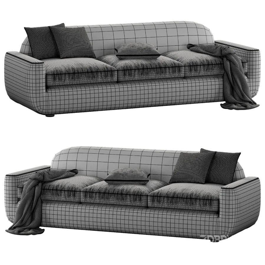 Aldine Ivory Boucle Sofa Image 2