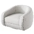 Laszlo Camel Brown Boucle Swivel Chair - Thumbnail 7