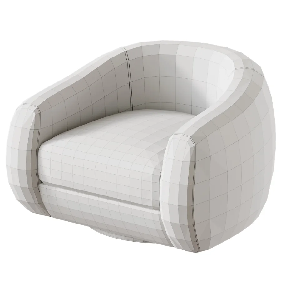 Laszlo Camel Brown Boucle Swivel Chair Image 7