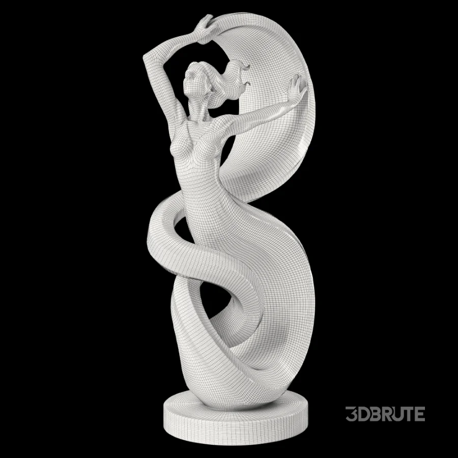 Elegant Dancing Woman Sculpture Image 5