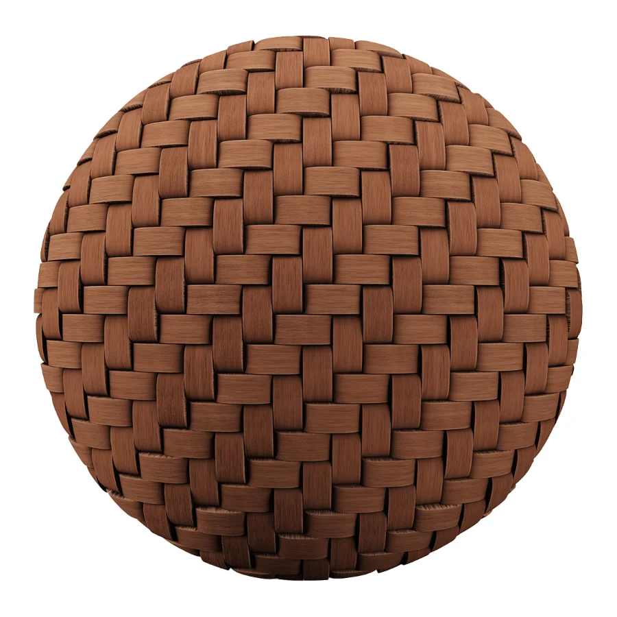 FB19 PBR Woven bamboo herringbone 4K Image 5