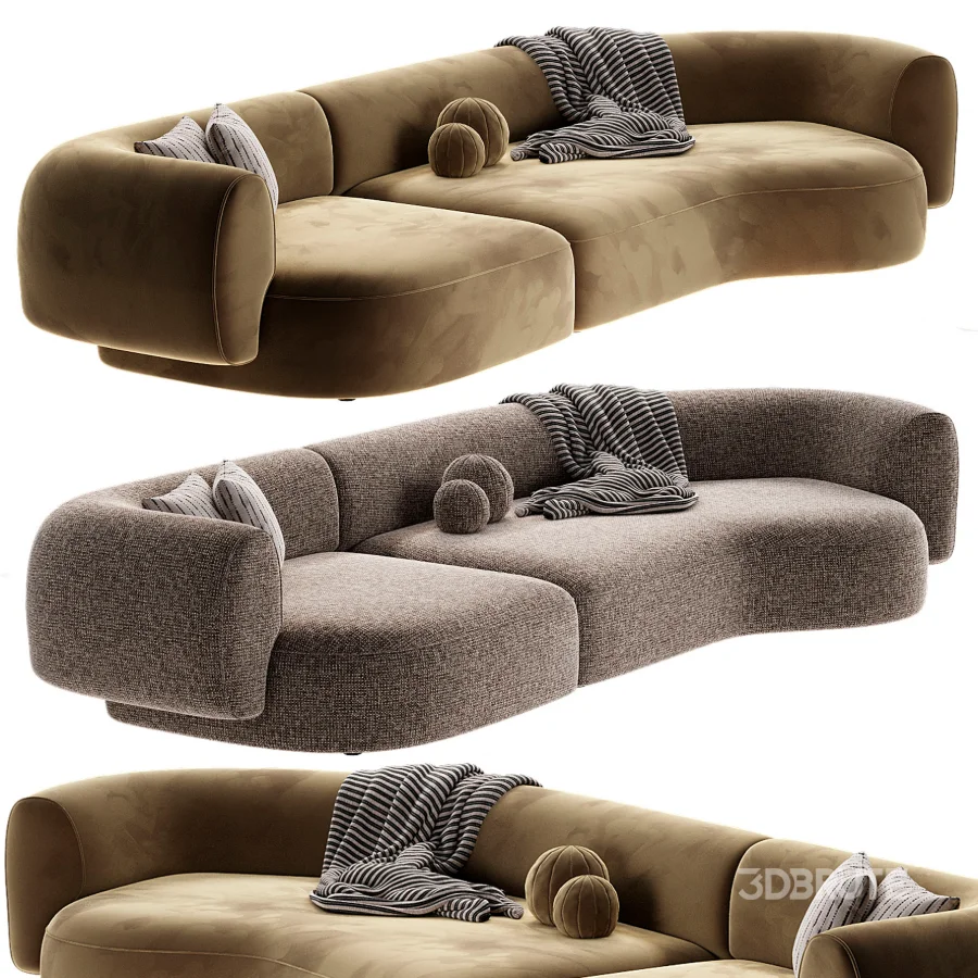 Contemporary Modern Hug Modular Sofa in Famiglia Fabric by Collector Studio Image 4