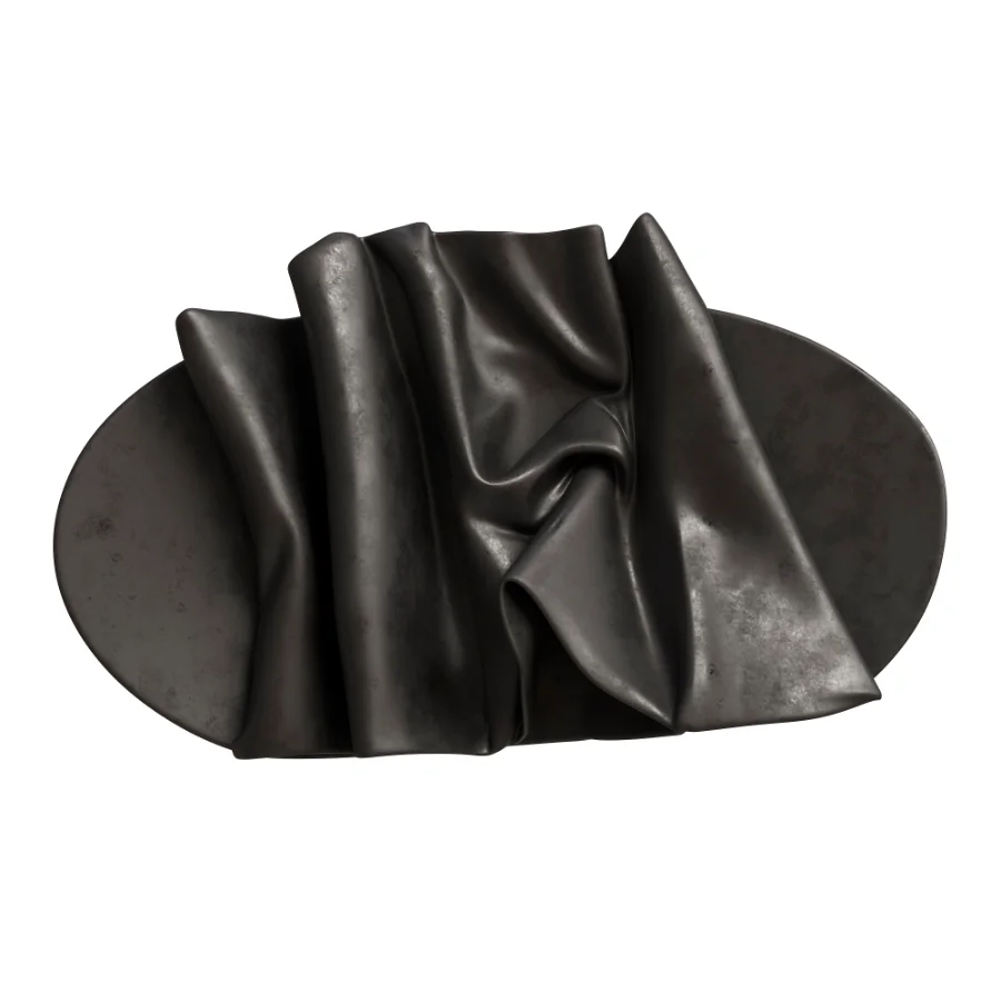 Wall Art Sculpture Modern Folded Brass Metal 25 Image 2