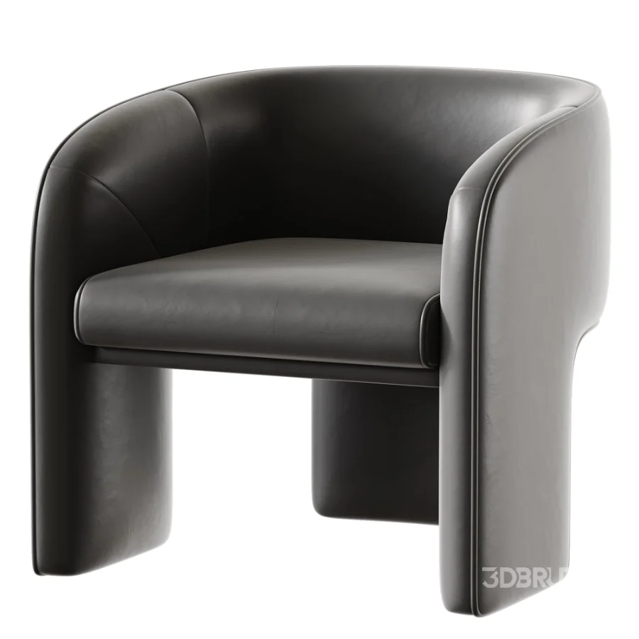 Modern Simple Style Solid Color Barrel Chair Image 4