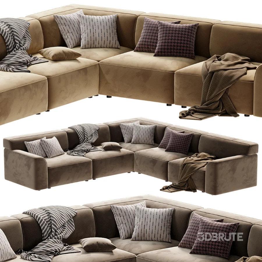 Morell 5 Piece Upholstered Reversible L Sectional Image 1