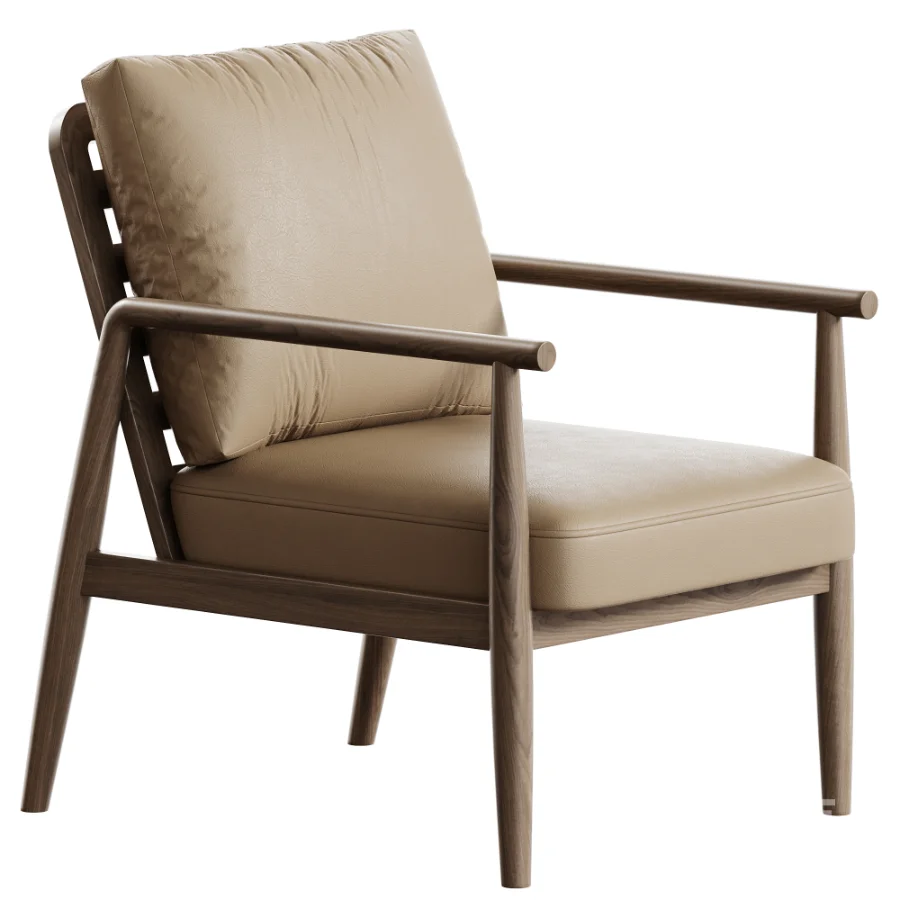 Solid Wood Frame Arm Chair Image 4