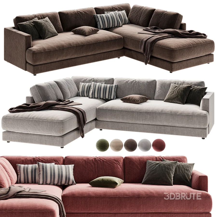 Haven 2 Piece Bumper Chaise Sectional Image 6