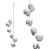 A N D Pebble Chandelier 6 LED Blown Glass Pendant Lamp - Thumbnail 3