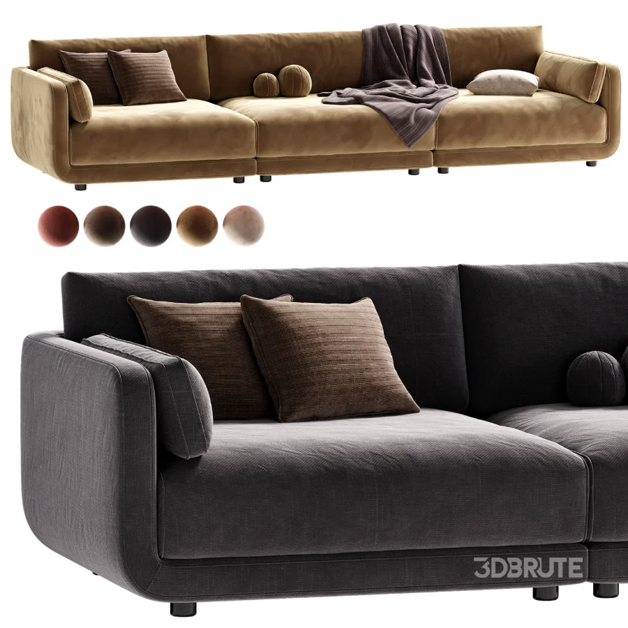Naples Upholstered Sofa Image 5