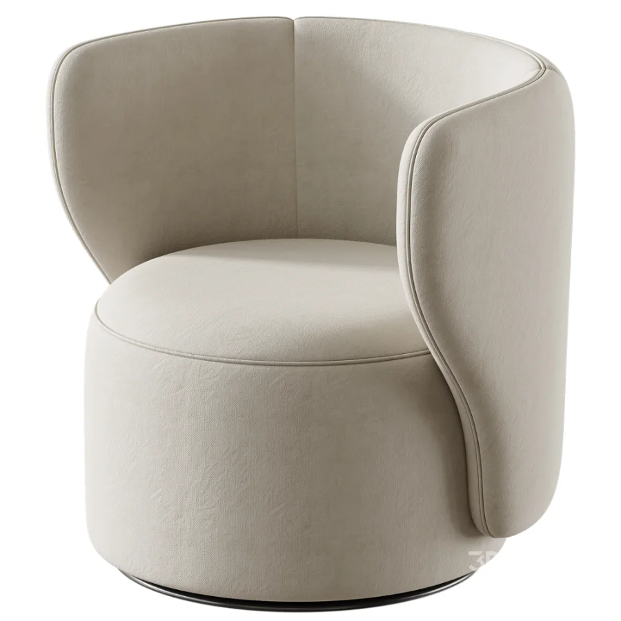 Modern Swivel Barrel Chair Image 2