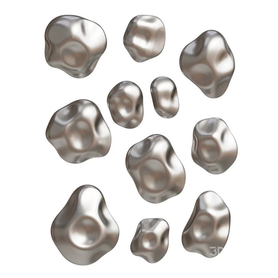 Wall Decor Abstract Gold Blob Image 1