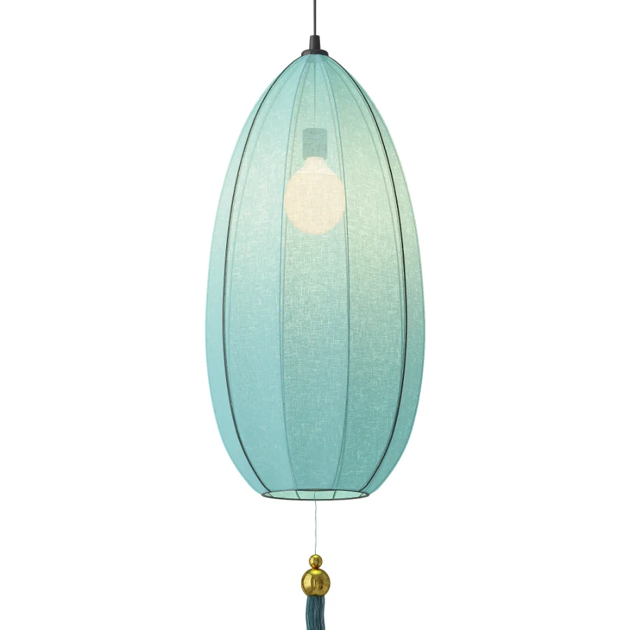 Traditional Chinese Fabric Light Chandeliers Image 2