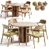 Hiroshima chair,Moon table Dantonehome Dining set - Thumbnail 3