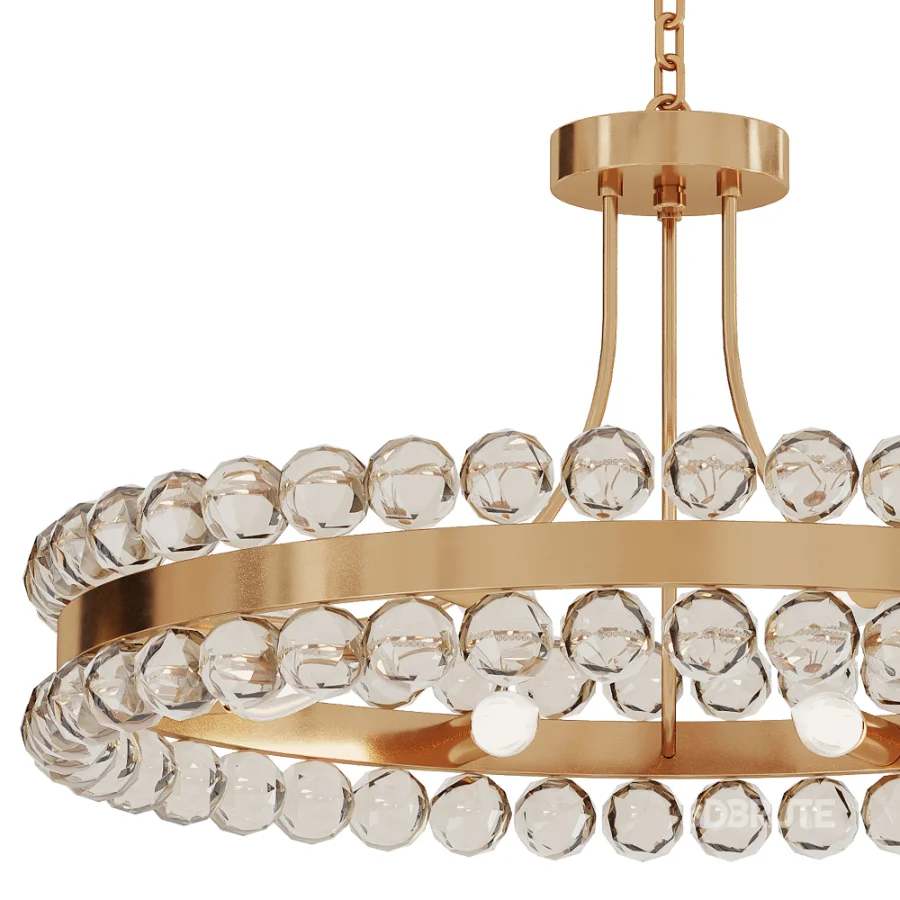 Gold Crystal Metal Chandelier Image 4