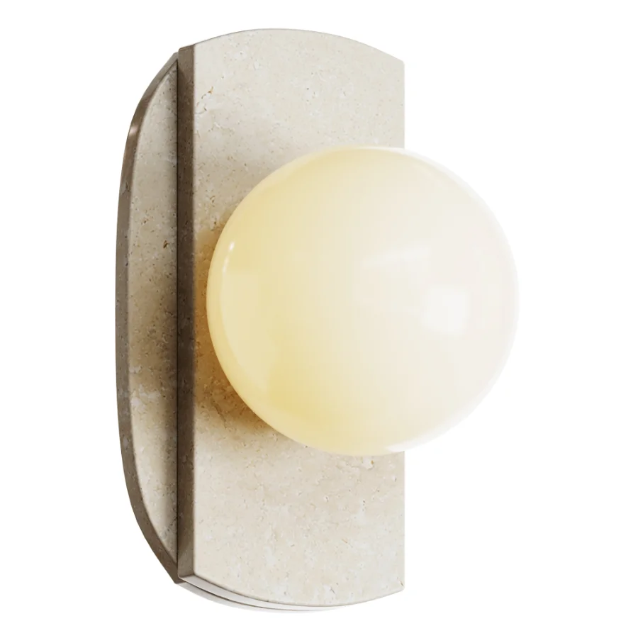 Neptune Travertine Wall Sconce Image 2