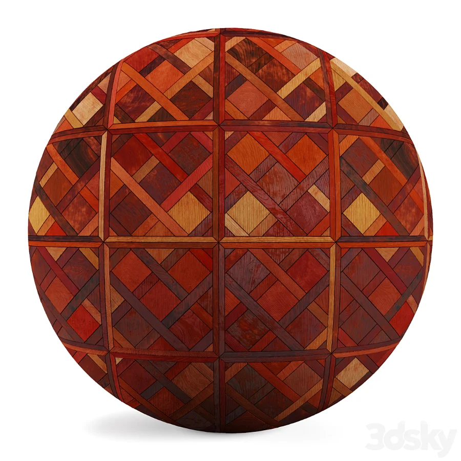 FB22 PBR Parquet floor and wooden mosaic 4K Image 2