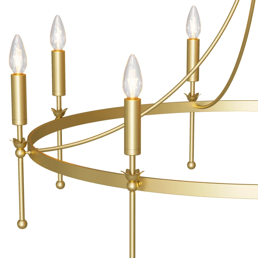 Ellie 8 Light Chandelier in Aged Brass Image 1