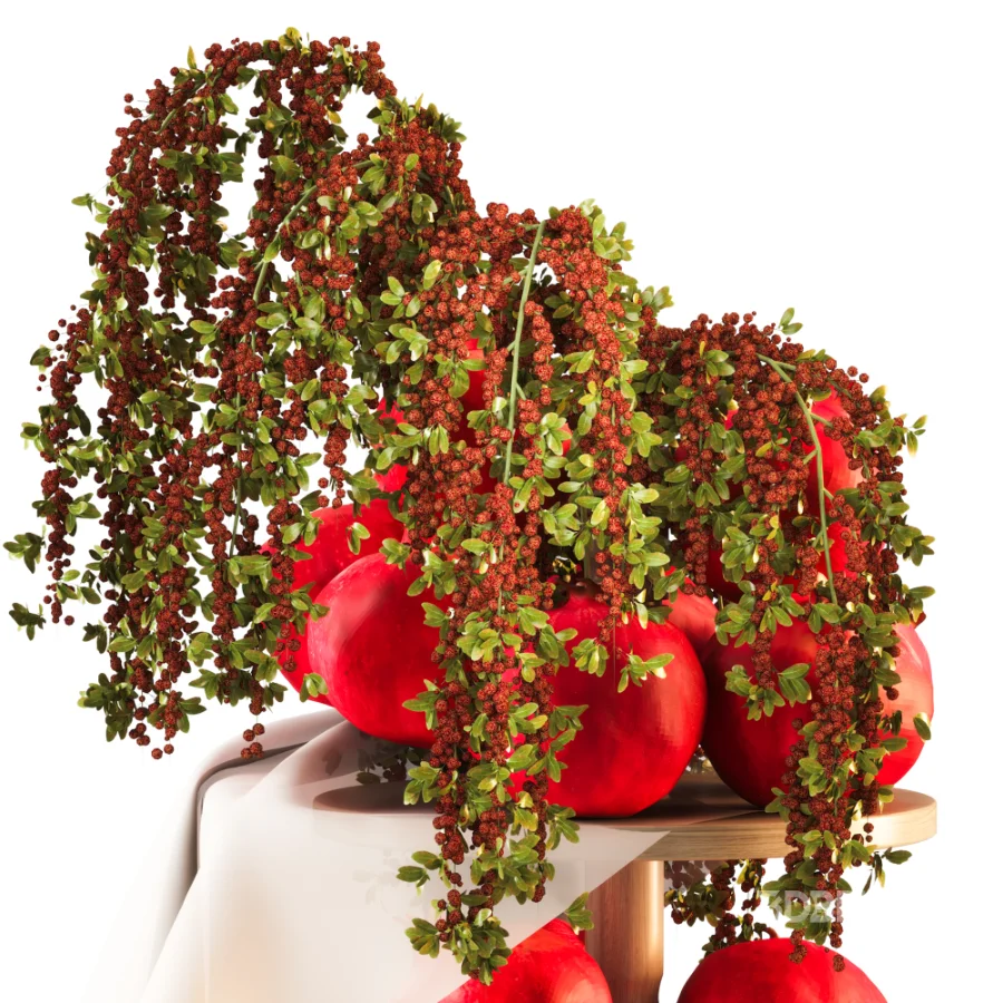 Pomegranate Cascade Fruit & Floral Arrangement Image 3