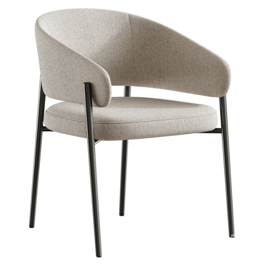 Linda chair And Mayeerty 46 Modern Wooden Round Dining Table Image 2