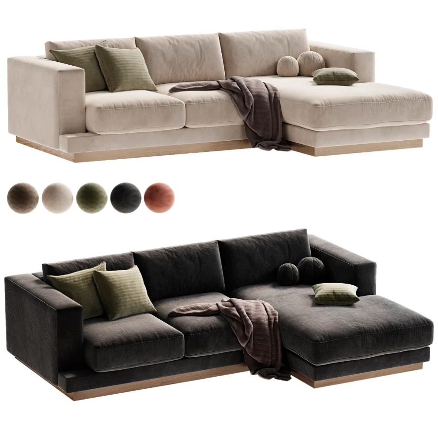 Tidal 2 Piece Sectional Sofa with Chaise Lounge Image 1