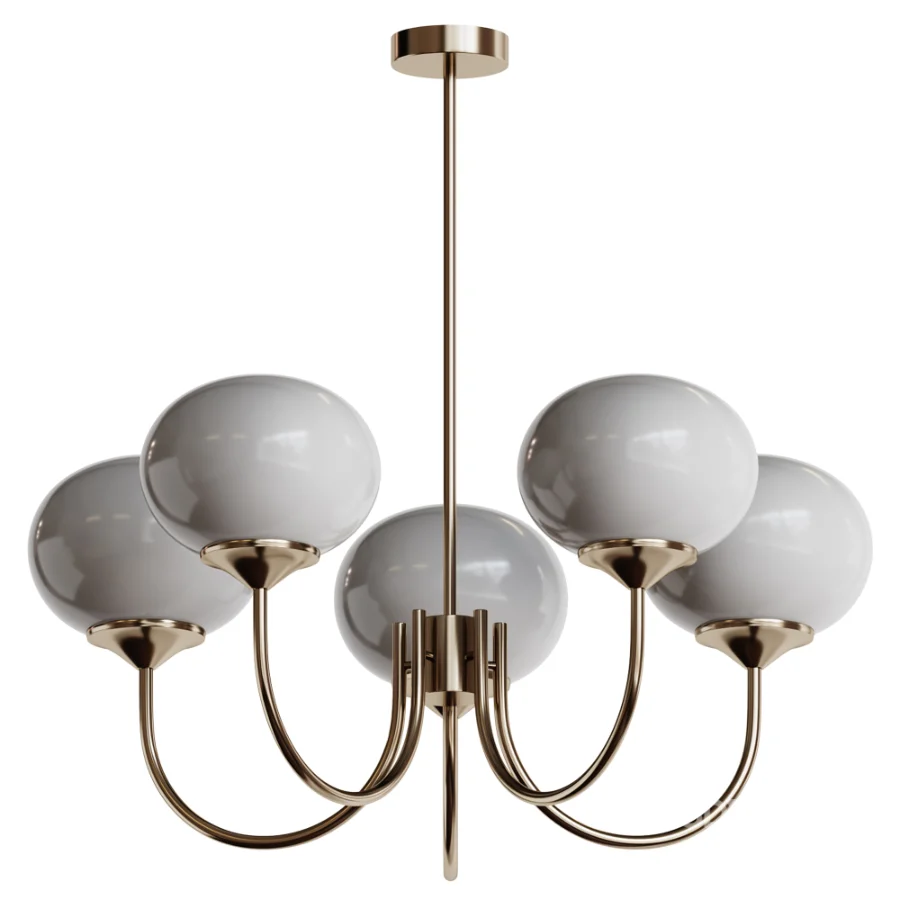Brass Modern Chandelier Image 2