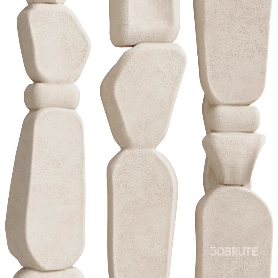 Minimalist Plaster Stacked Sculptures Image 3