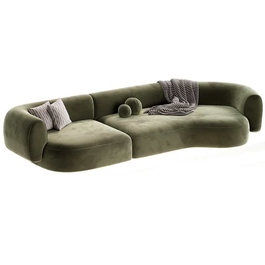 Contemporary Modern Hug Modular Sofa in Famiglia Fabric by Collector Studio Image 1