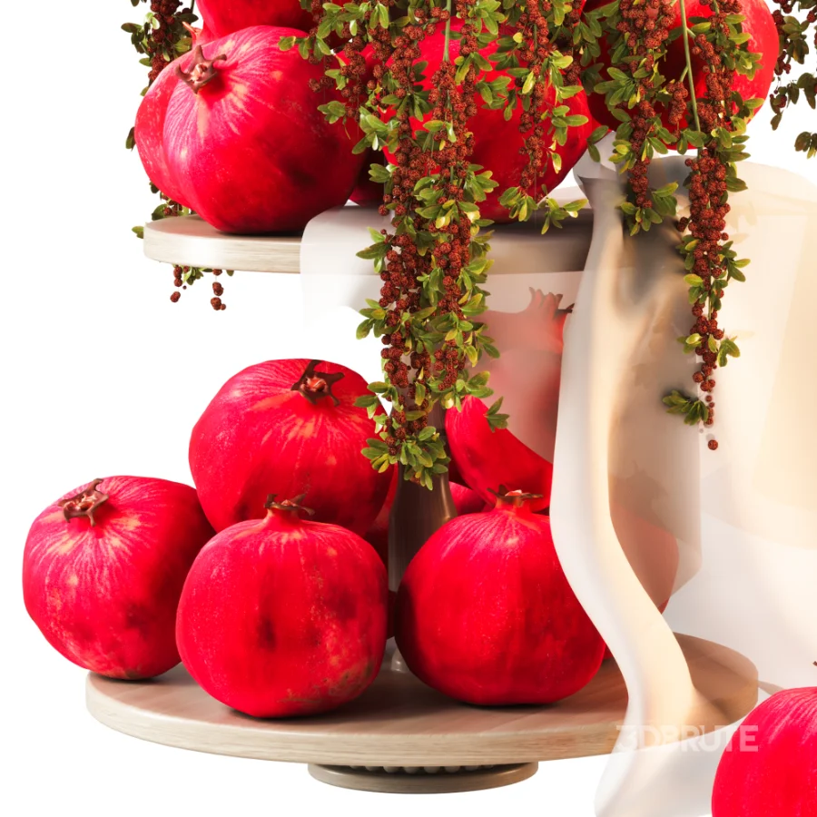 Pomegranate Cascade Fruit & Floral Arrangement Image 2